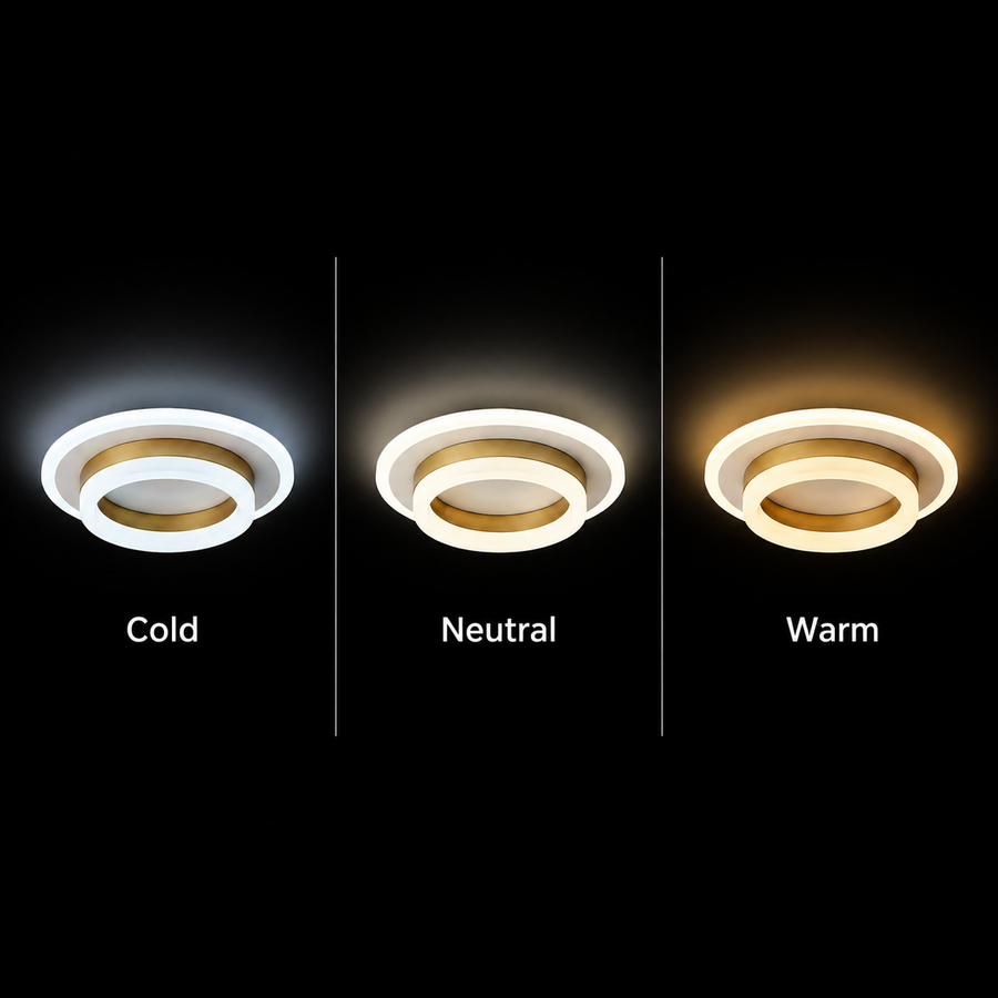 LED csillár SOLENA ROTONDA 21W, átmérő 20cm, hideg/meleg/semleges fény, aranyfehér LED csillárok alapbeállítás Alessandro Design