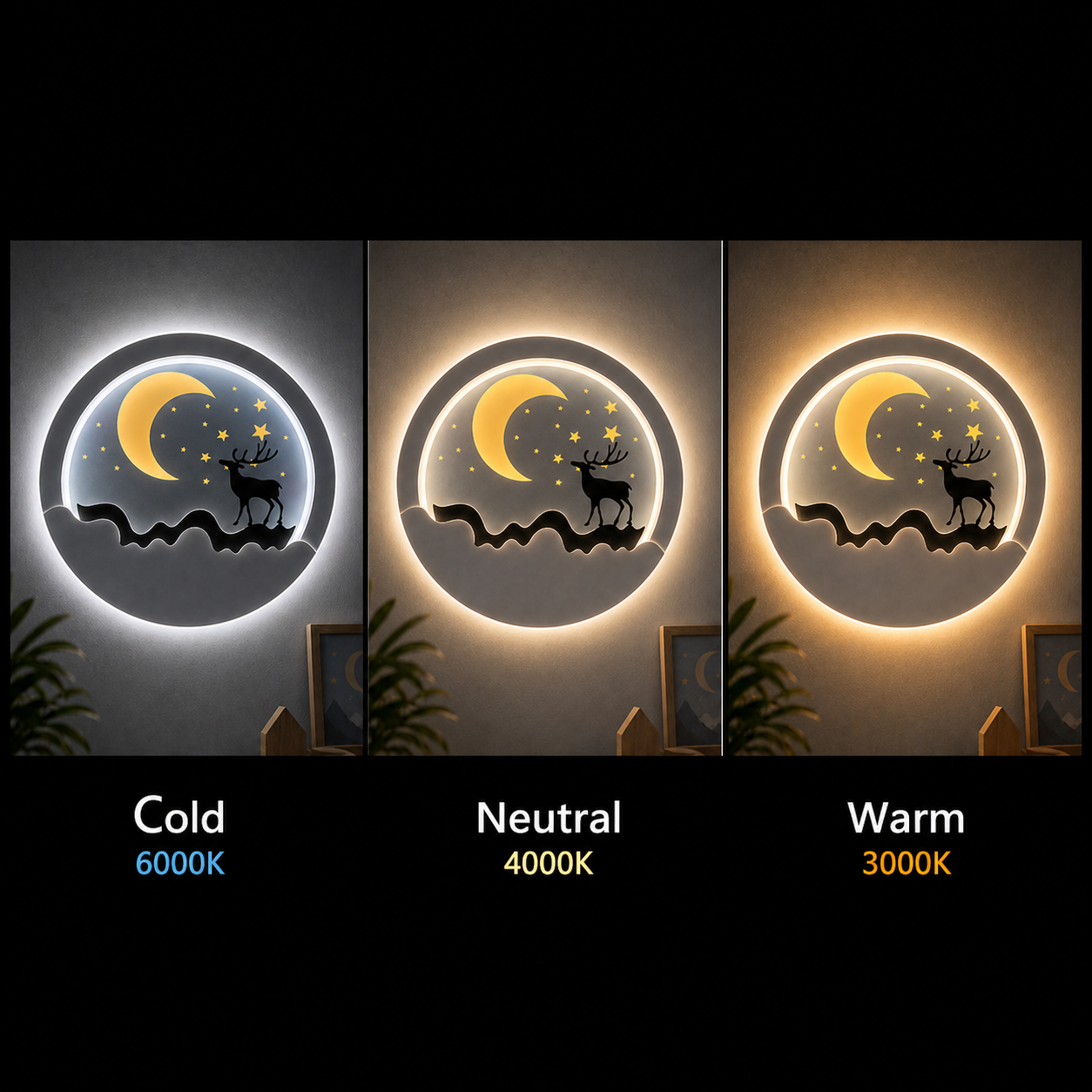 Aplica LED NOCTRA, 44W, Lumina Calda/Neutra/Rece, Negru Aplice de Interior Default Title Alessandro Design