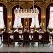 Candelabru Cristal AURUM Supremo 13xE14, Dimensiuni 85x35cm , Inaltime 41cm, Auriu Lucios, Inaltime Reglabila, Design Elegant