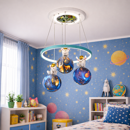 Lustra LED ASTRONAUT 35W, 3xE27, lumina Rece/Calda/Neutra, Alb Lustre Copii Default Title Alessandro Design