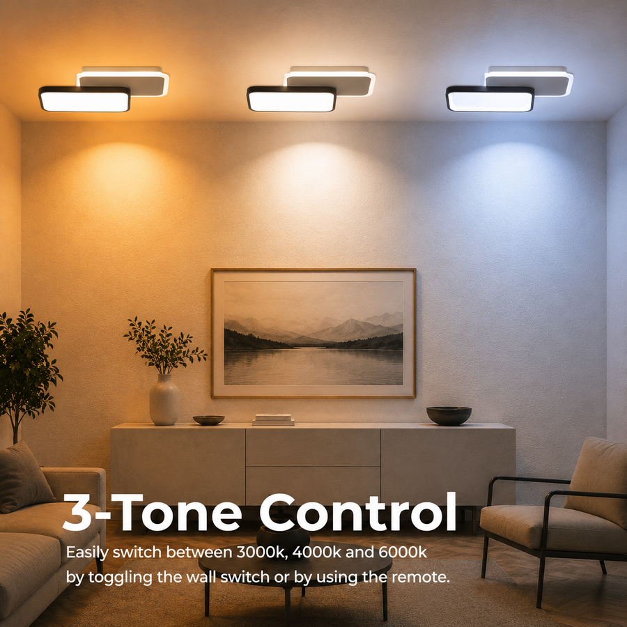 LED csillár távirányítóval CAROLINA 31W, 2 elem, hideg/meleg/semleges fény, szabályozható, fekete