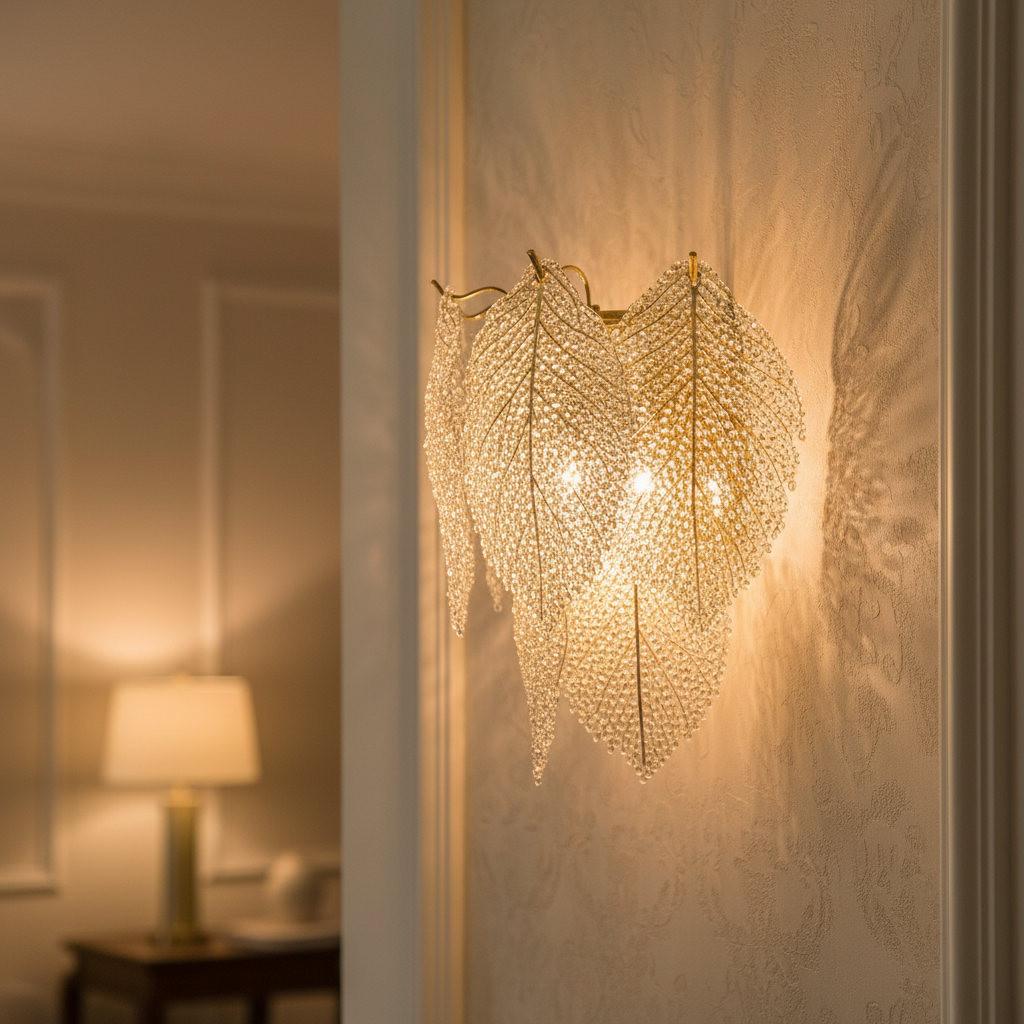 Aplica Cristal LACE, 3xE14, Diametru 30 cm, Inaltime 34 cm, Auriu Lucios, Design Elegant Candelabre Cristal Default Title Alessandro Design