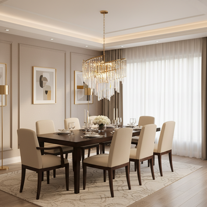 Candelabru Cristal TWEEZE Magno, Φ60cm, 12xE14, Auriu, Metal si Cristal