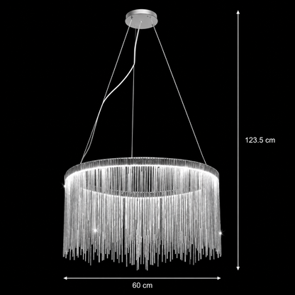 A LED -vágy felfüggesztve a Magnus Illumina távirányítót, 38W, hideg/forró/semleges fény, dimál, fényes króm