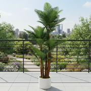 Planta Artificială Copac Tip Palmier, 4 brate, 170 cm, Verde, cu Ghiveci