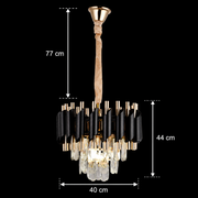 Nobile VERSAILLES kristálycsillár 5xE14, átmérő 40 cm, fényes arany és fekete