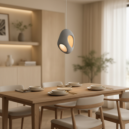 Lustra Moderna FOAMER Magno, 57 cm, Suspendata, 1 X E27, Gri, Metal si Spuma, Inaltime Reglabila