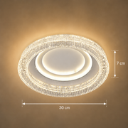 Lustra LED WON Nobile, 67W, Diametru 30cm, Lumina Calda/Neutra/Rece, Alb