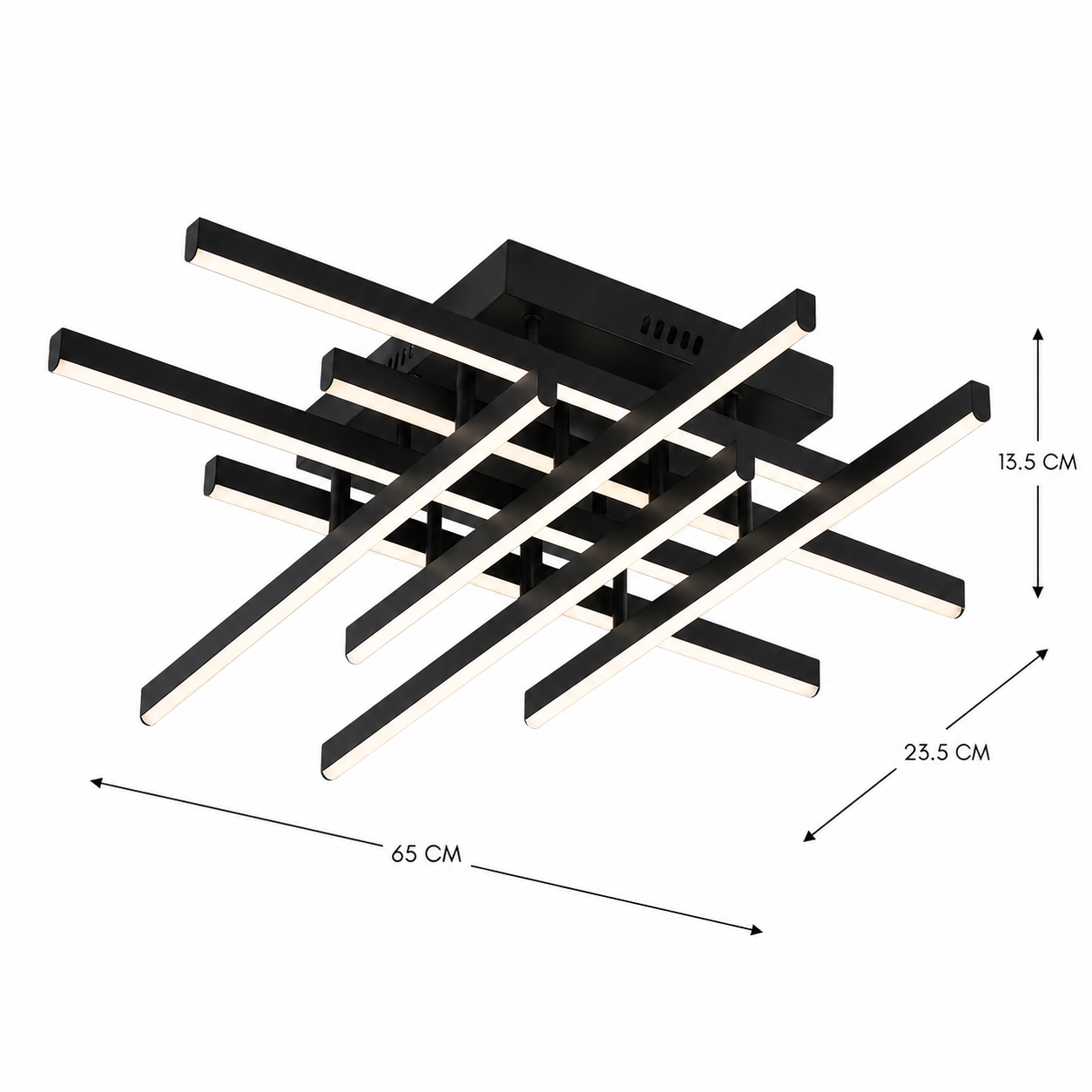 LED csillár távirányítóval LINEX, 108 W, 8 elem, hideg/meleg/semleges fény, szabályozható, fekete LED csillárok távirányítóval Alapértelmezett cím Alessandro Design