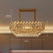 Crystal csillár WINDSOR Regalis 10x E14, fényes arany, állítható magasságú kristálycsillárok alapértelmezett cím Alessandro Design