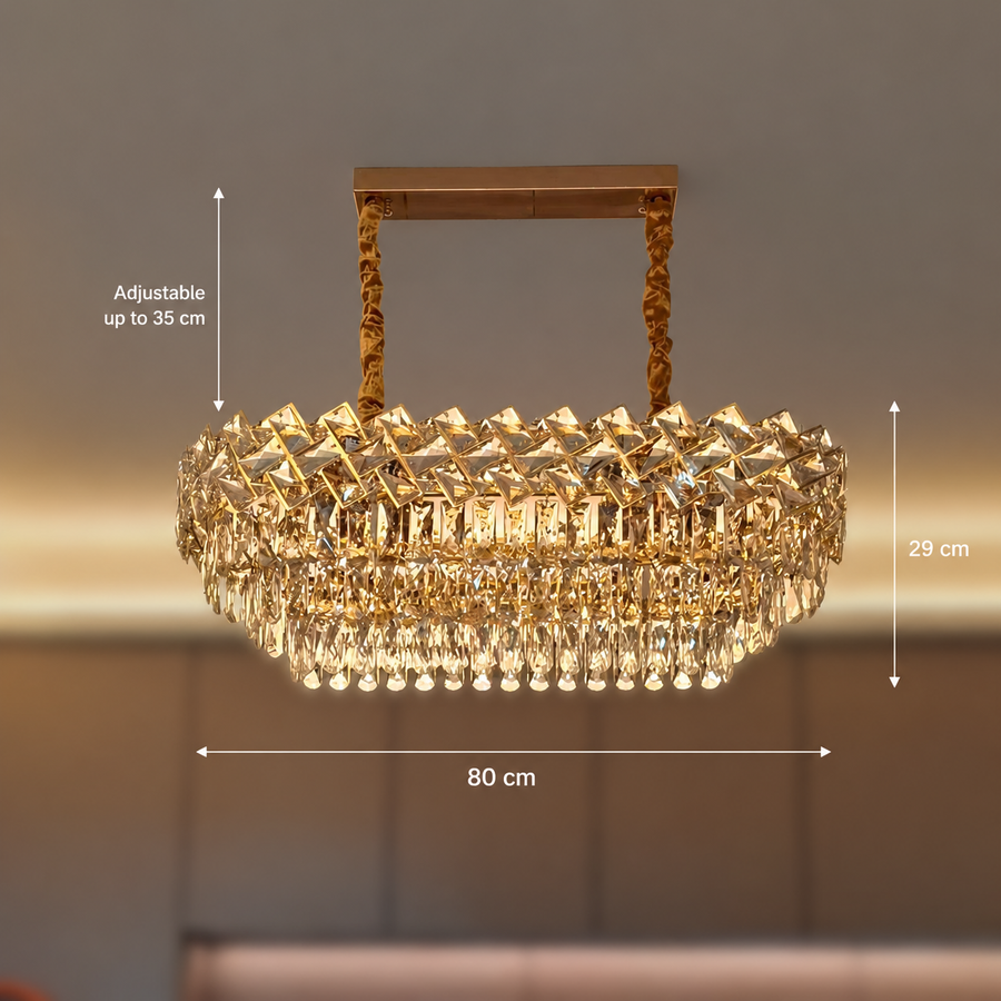 Crystal csillár WINDSOR Regalis 10x E14, fényes arany, állítható magasságú kristálycsillárok alapértelmezett cím Alessandro Design