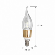 LED -fény E14 gyertya, 6W, hideg fény, 6000K