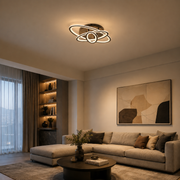 LED csillár távirányítóval TIANA 78W, 3 ellipszis, hideg/meleg/semleges fény, szabályozható, fekete