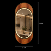 Giga LED tükör, 80x60cm, Ezüst, Touch, 6000K fény