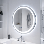 Kerek LED-es tükör, 70 cm, Celeste MotionGlow Marcello, páramentesítő rendszer, óra és hőmérő, szabályozható, meleg, semleges hideg fény 3000K/4000K/6000K Marcello tükrök alapértelmezett cím Alessandro Design