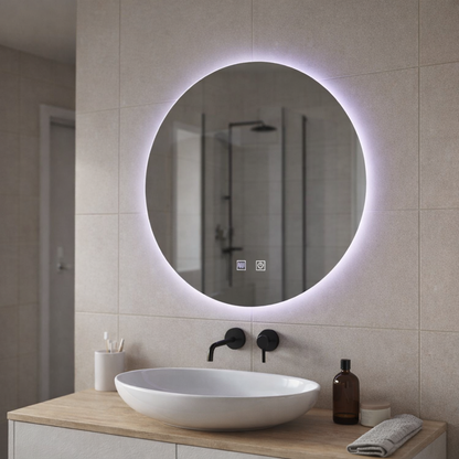 Kerek LED-es tükör, 70cm, Isolda, Touch, Páramentesítő rendszer Tükrök Korman E Alapértelmezett cím Alessandro Design
