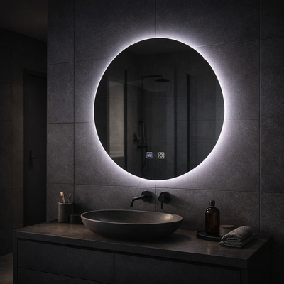 Kerek LED-es tükör, 70cm, Isolda, Touch, Páramentesítő rendszer