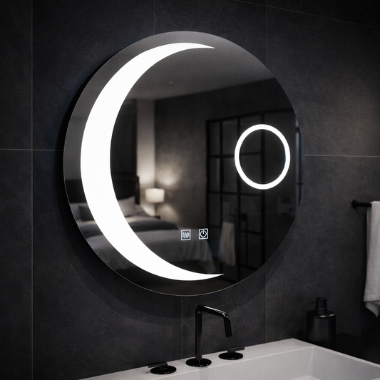 LED kerek tükör, 70 cm, Orbis Touch, páramentesítő rendszer, szabályozható tükrök Korman E alapértelmezett cím Alessandro Design