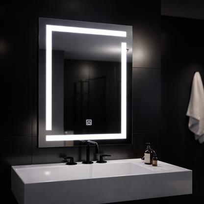 Giga LED Mirror, 60x80cm, 14W, Touch, 6000K Light Korman Mirrors E Alapértelmezett cím Alessandro Design