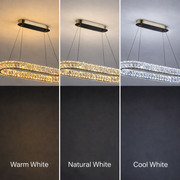 Lustra LED cu Telecomanda, LLC132/900X300GD, Cristal si Metal, 39W, 1 Cerc, Dimabila, Inaltime Reglabila, Lumina Rece/Calda/Neutra, Iluminat Luxos Lustre LED cu Telecomanda Default Title Alessandro Design