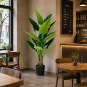 Plantă Artificială Tip Alocasia, 14 frunze, 170 cm, Verde