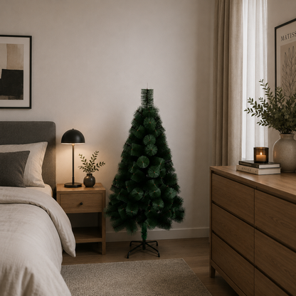 Brad Artificial MANIITSOQ, 150 cm, 130 vârfuri, Suport Metalic, Verde
