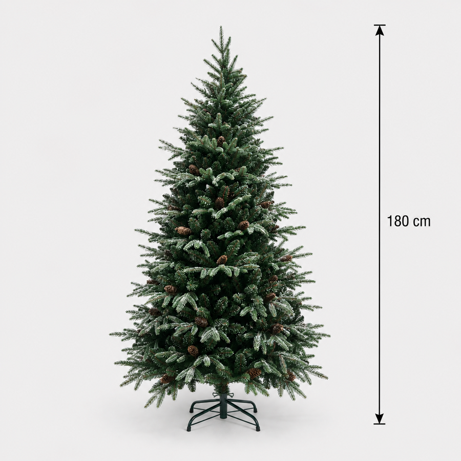 Brad Artificial QAANAAQ, 180 cm, 808 vârfuri, Verde