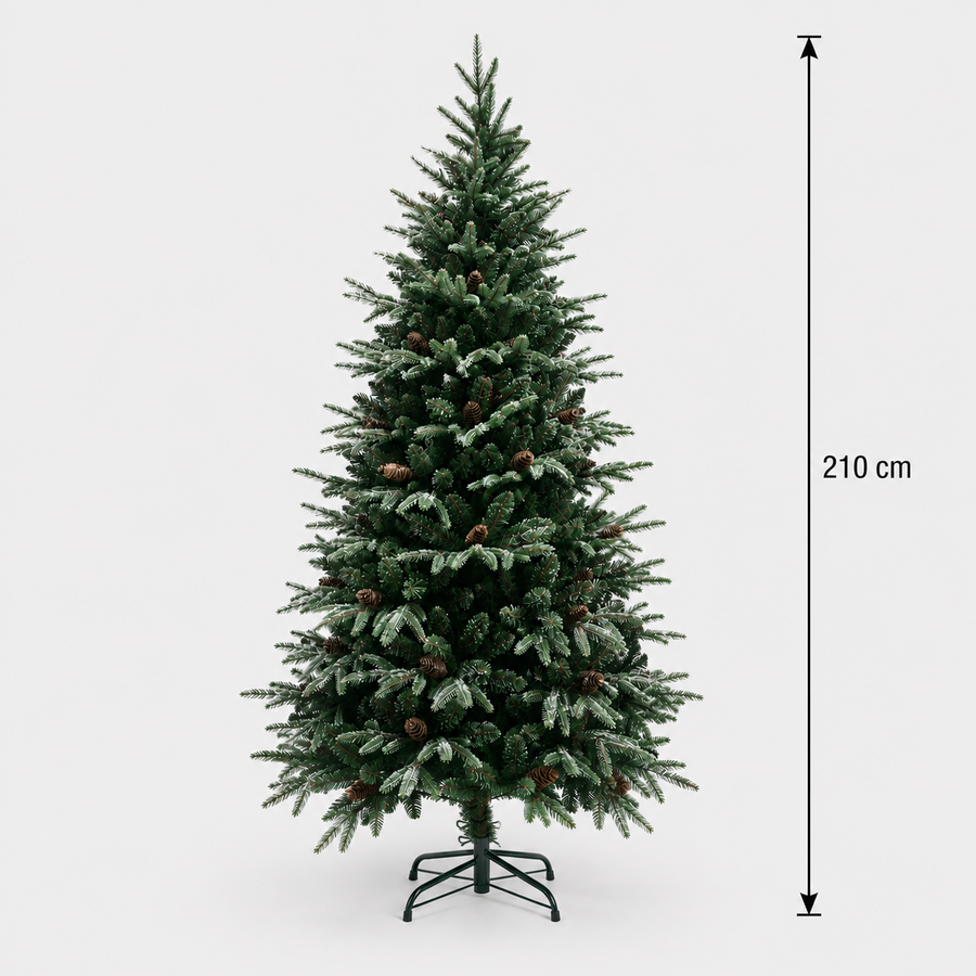 Brad Artificial QAANAAQ, 210 cm, 1149 vârfuri, Verde