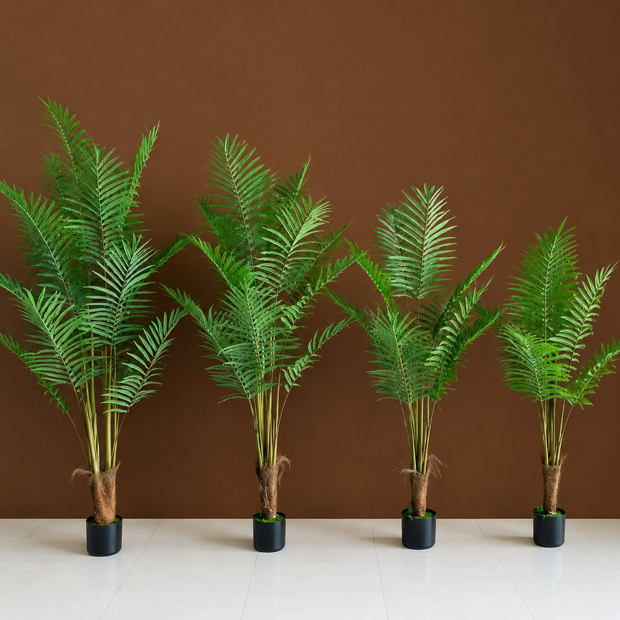 Planta Artificială Copac Tip Palmier Kentia, Cu Frunze Elegante, 200 cm, 15 frunze, Verde, cu Ghiveci