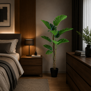 Plantă Artificială Tip Monstera Deliciosa, 11 frunze, 160 cm, Verde