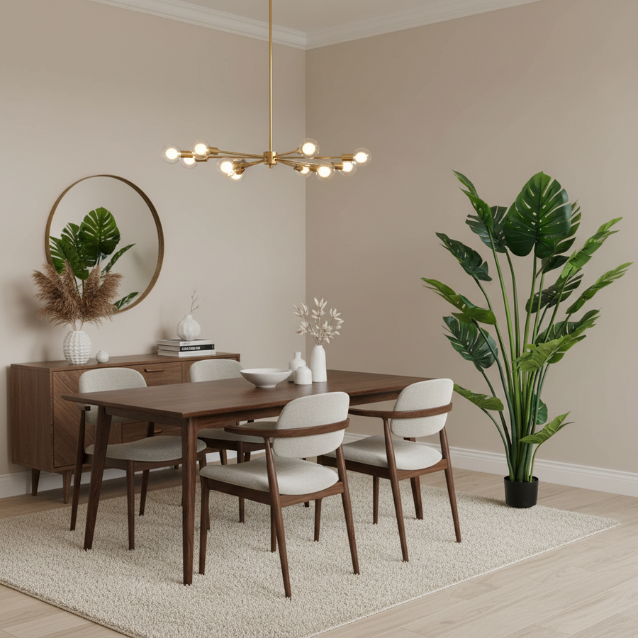 Plantă Artificială Tip Monstera Deliciosa, Cu Frunze Bogate, 180 cm, Verde