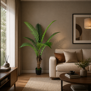 Planta Artificială Copac Tip Palmier Regal, 160 cm, 7 frunze, Verde, cu Ghiveci
