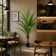 Planta Artificială Copac Tip Palmier Regal, 200 cm, 15 frunze, Verde, cu Ghiveci