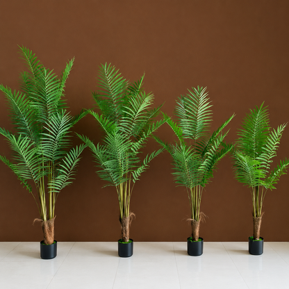 Planta Artificială Copac Tip Palmier Regal, 200 cm, 15 frunze, Verde, cu Ghiveci