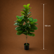 Planta Artificială Copac Tip Smochin, Plastic, 3 brate, 160 cm, Verde, cu Ghiveci