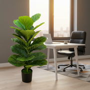 Planta Artificială Copac Tip Smochin, 70 cm, Verde, cu Ghiveci