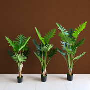 Plantă Artificială Tip Filodendron, 10 frunze, 160 cm, Verde