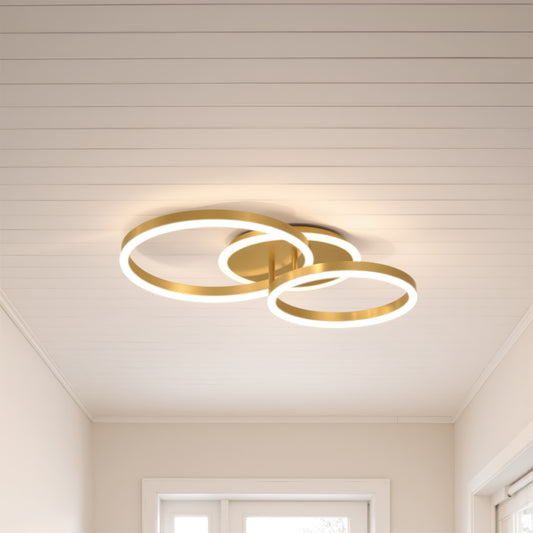 LED csillár távirányítóval RINOVA 66W, 2 kör, hideg/meleg/semleges fény, szabályozható, fényes arany LED csillárok távirányítóval Alapértelmezett cím Alessandro Design
