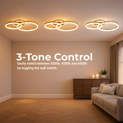 LED csillár távirányítóval RINOVA 66W, 2 kör, hideg/meleg/semleges fény, szabályozható, fényes arany LED csillárok távirányítóval Alapértelmezett cím Alessandro Design