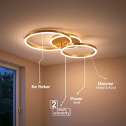 LED csillár távirányítóval RINOVA 66W, 2 kör, hideg/meleg/semleges fény, szabályozható, fényes arany LED csillárok távirányítóval Alapértelmezett cím Alessandro Design