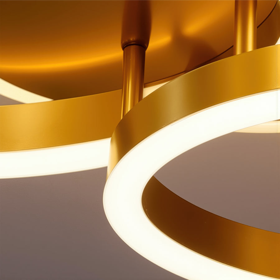 LED csillár távirányítóval RINOVA 66W, 2 kör, hideg/meleg/semleges fény, szabályozható, fényes arany LED csillárok távirányítóval Alapértelmezett cím Alessandro Design