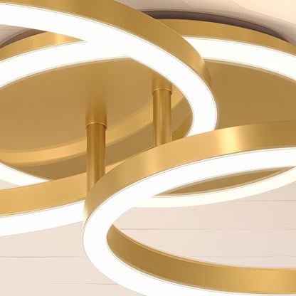 LED csillár távirányítóval RINOVA 66W, 2 kör, hideg/meleg/semleges fény, szabályozható, fényes arany LED csillárok távirányítóval Alapértelmezett cím Alessandro Design