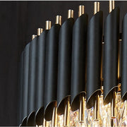 Kristály csillár VERSAILLES Eleganza 8x E14, 48 cm, fényes arany és fekete, állítható magasságú kristálycsillárok alapértelmezett cím Alessandro Design