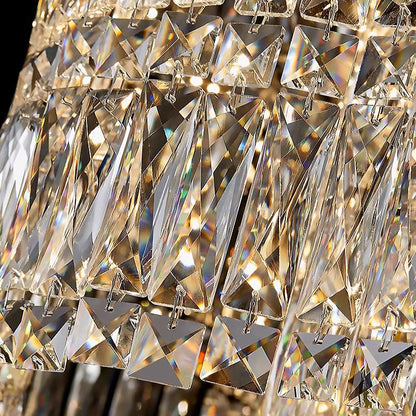Candelabru Cristal LED cu Telecomanda WAVE Regalis, 52W, Lumina Calda/Rece/Neutra Inaltime Reglabila, Lumina Dimabila, Metal si Cristal Lustre LED cu Telecomanda Default Title Alessandro Design