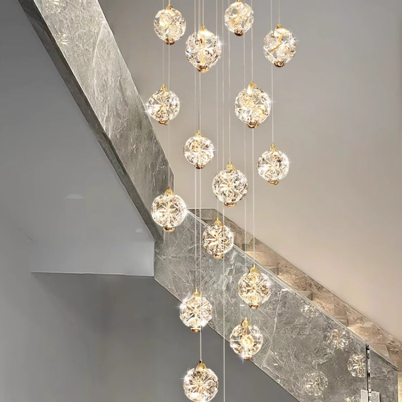 Crystal LED KILKENNY Culmino csillár, 144 W, semleges fény, átmérő 60 cm, arany modern csillárok alapértelmezett cím Alessandro Design