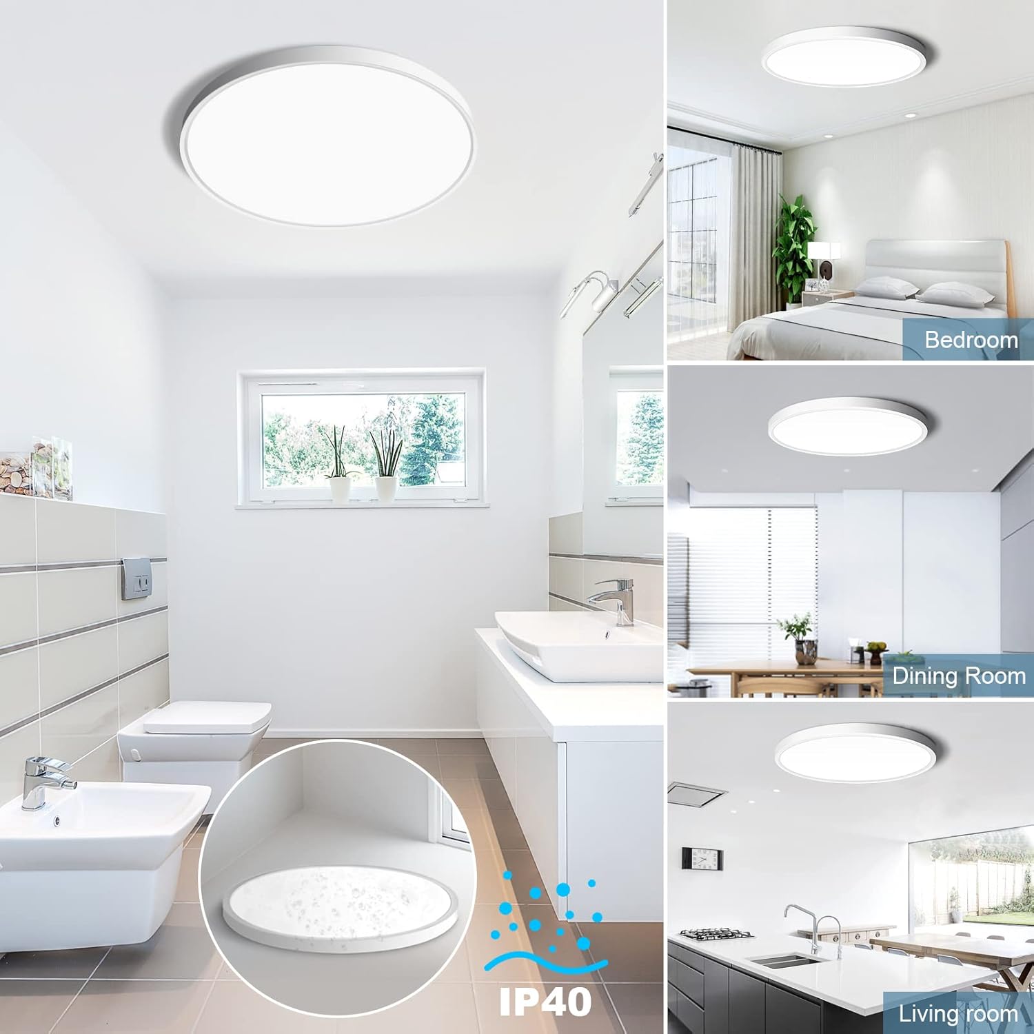 SOLIS LED mennyezeti lámpa 27cm 20W hideg fény, fehér LED mennyezeti lámpa Alapértelmezett cím Alessandro Design