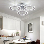 LED csillár távirányítóval és kristály ALANUBIS 40W, 3 kör, hideg/meleg/semleges fény, szabályozható, fényes króm kristály LED csillárok alapértelmezett cím Alessandro Design