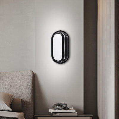 Kültéri LED fali lámpa AX322/270BK, 24W, Meleg fény 3000k, IP65, Fekete-fehér