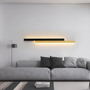 LINIUS LED csillár 29 W, 2 elem, lineáris, meleg/semleges/hideg fény, arany fekete belső fali lámpák alapértelmezett cím Alessandro Design