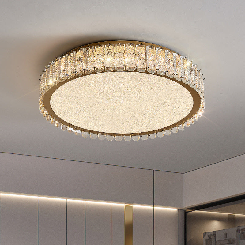 Lustra LED cu telecomanda si cristal LLC152/500CH 59W, 50cm, Cerc, lumina Rece/Calda/Neutra, Dimabila, Crom Lucios Lustre LED cu Telecomanda Default Title Alessandro Design